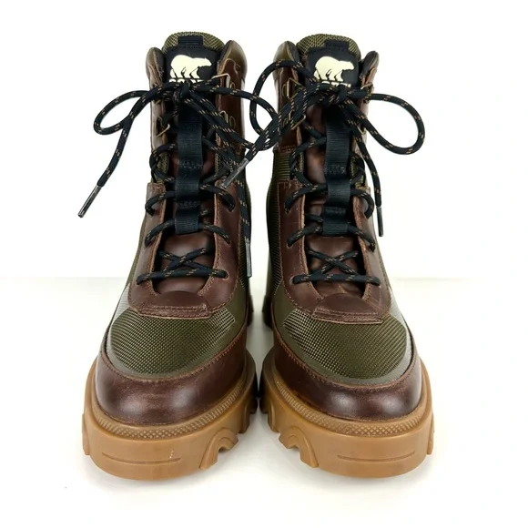 SOREL Brex Heel Lace-Up Waterproof Bootie Tan Size 8.5 - Picture 2 of 16